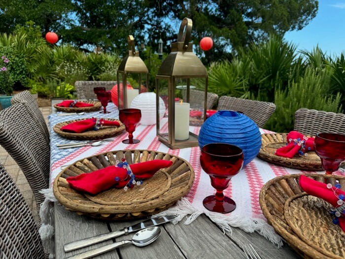 4th of July table setting