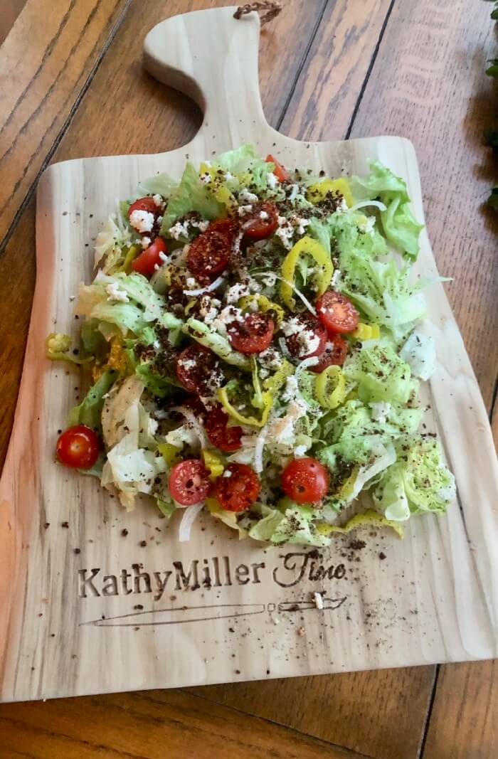 KathyMillerTime Charcuterie Board with Italian American Salad